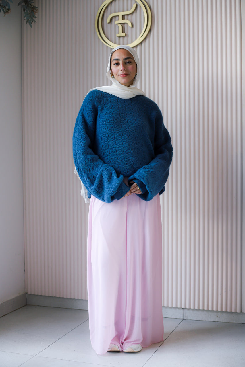 Pink Aura Chiffon Pants