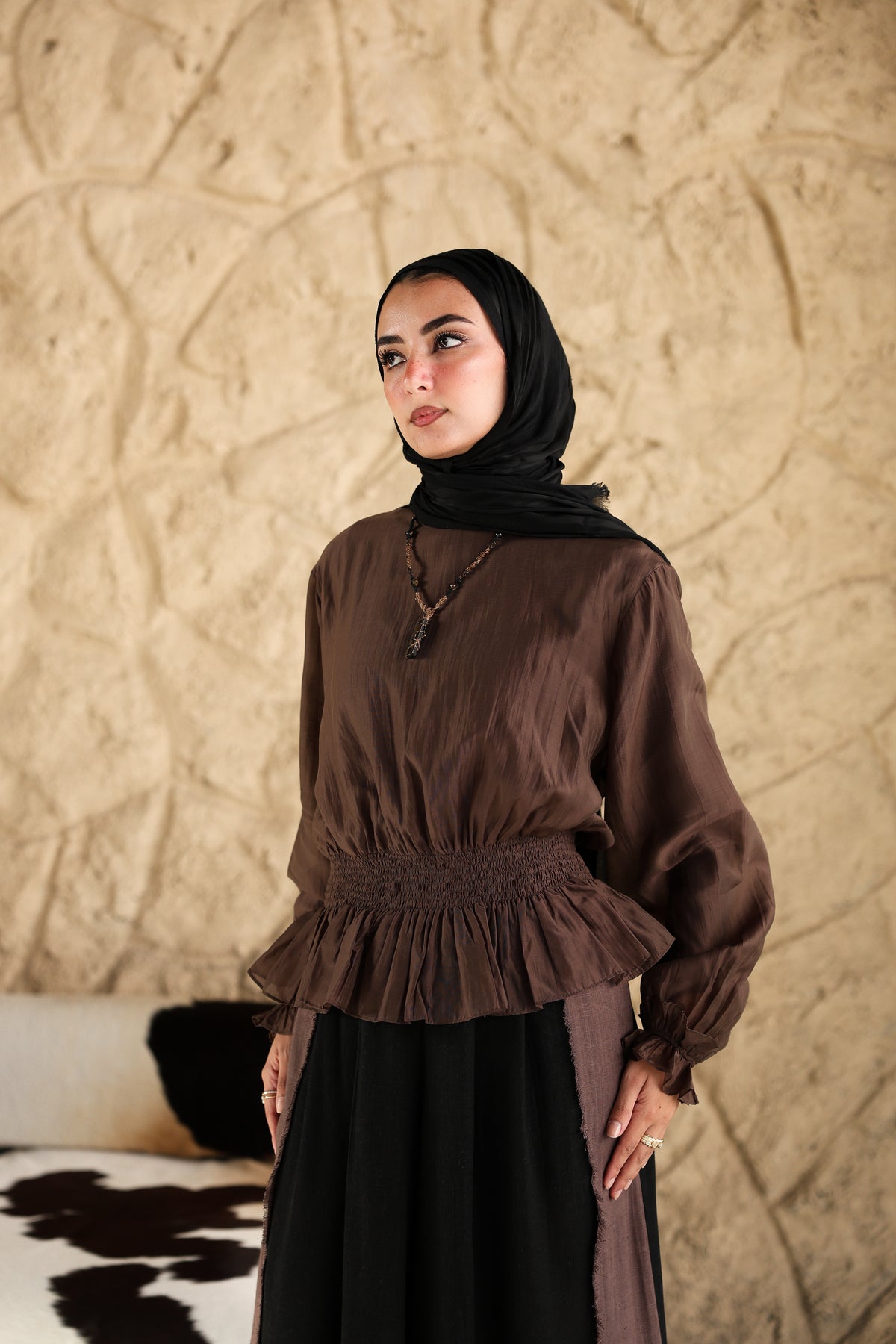 Chocolate Nola Blouse
