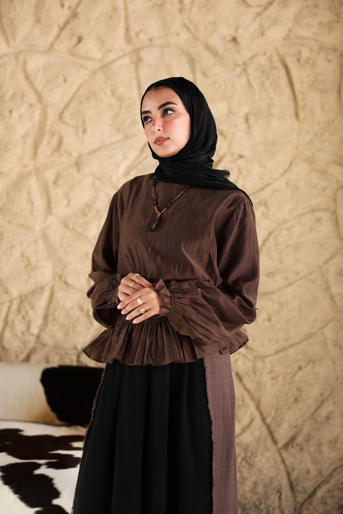 Chocolate Nola Blouse