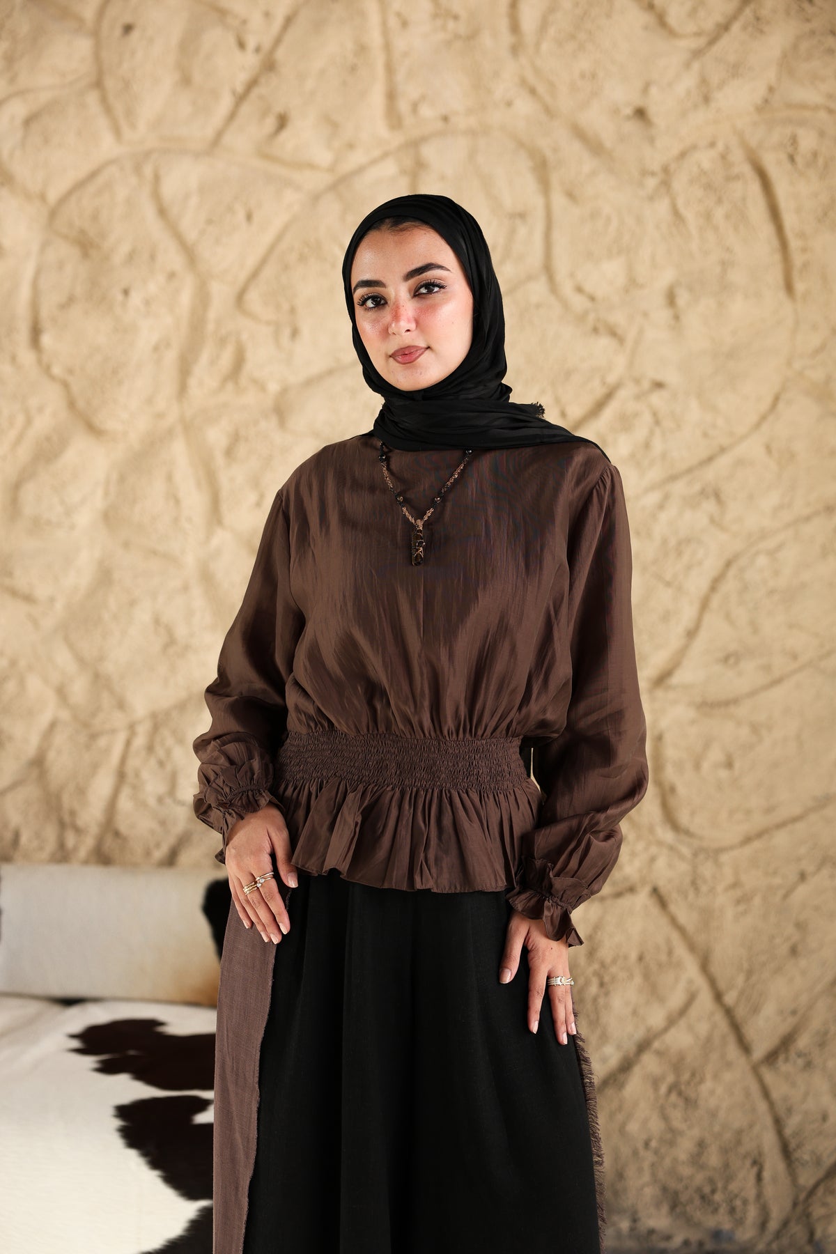 Chocolate Nola Blouse