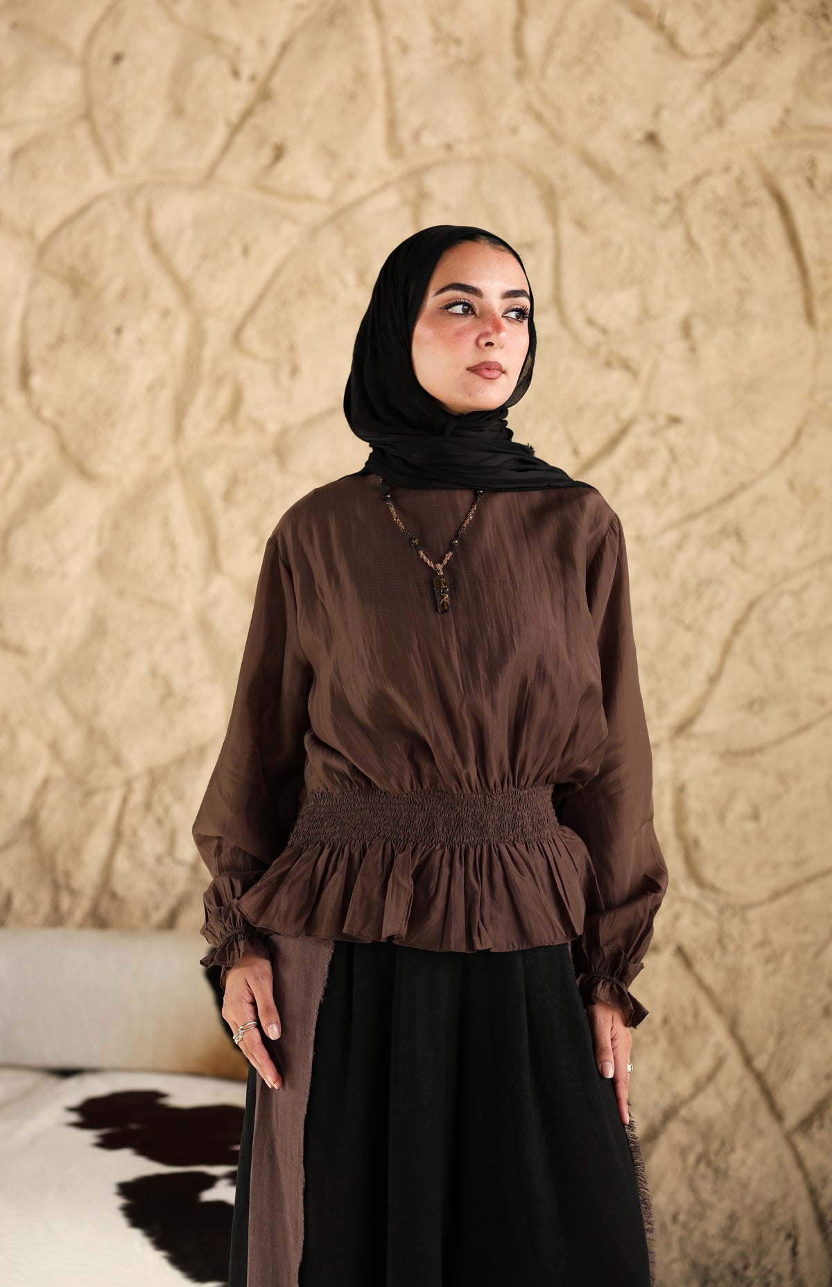 Chocolate Nola Blouse
