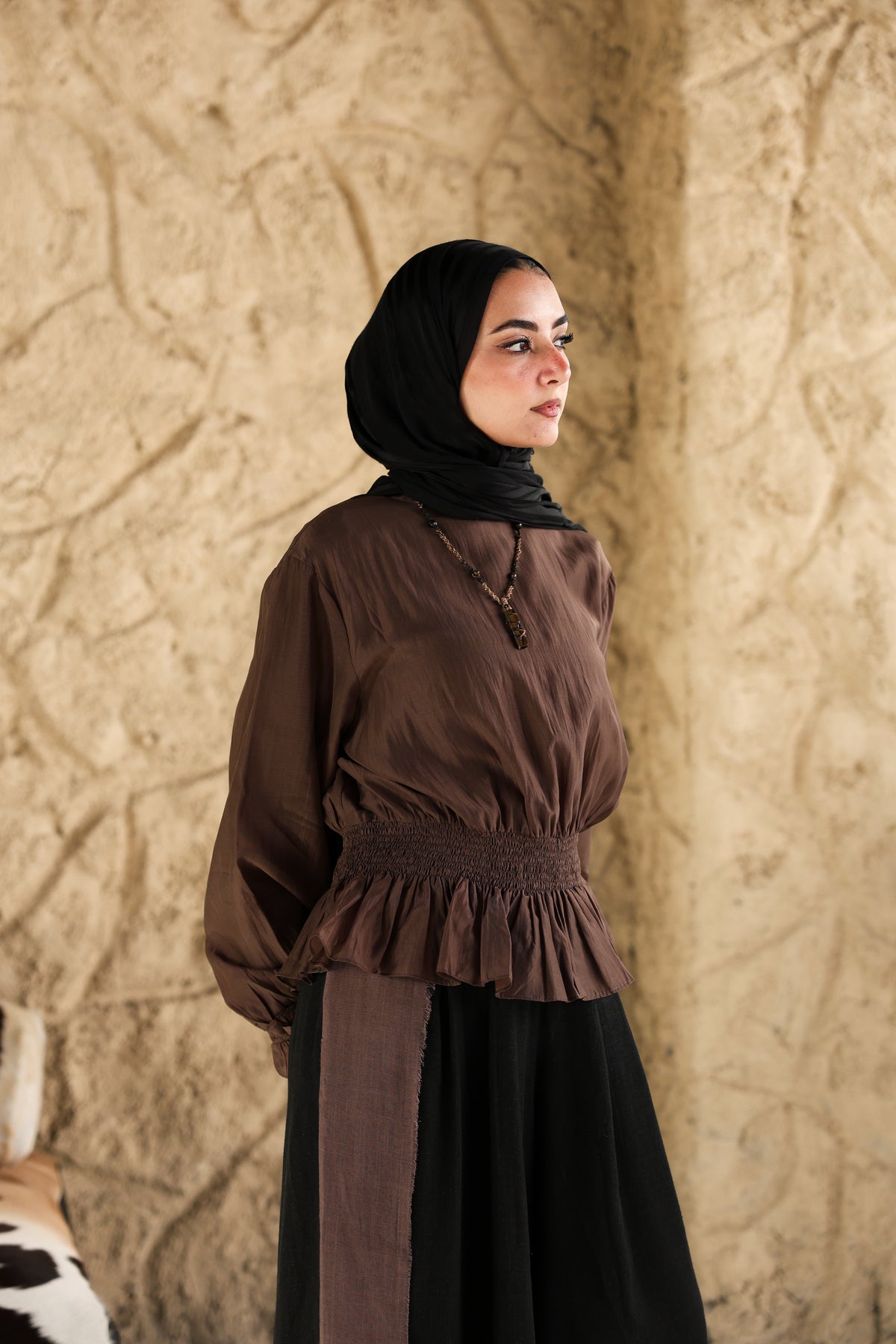 Chocolate Nola Blouse