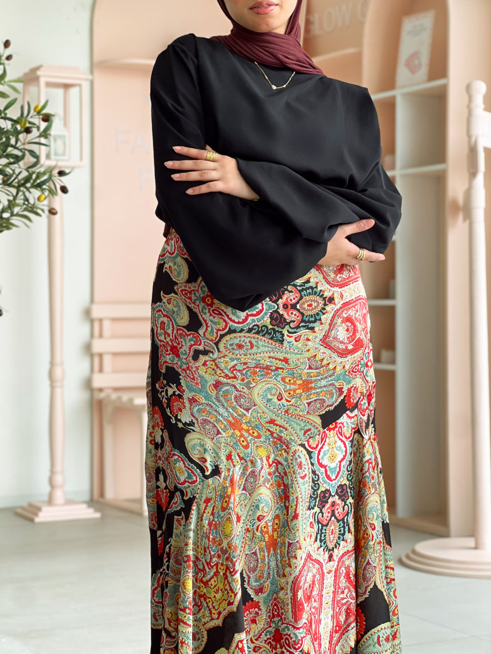 Black Louvre Blouse