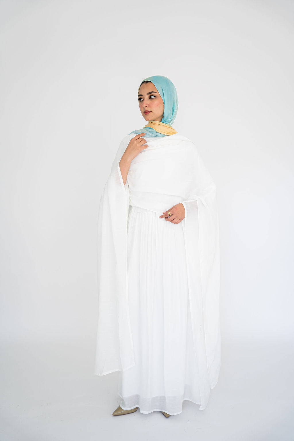 Snow Swan Cape Blouse