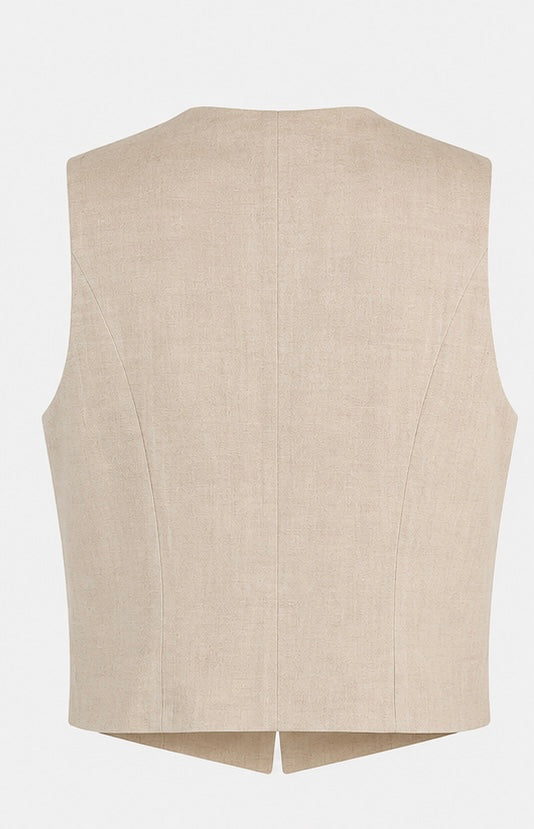 Beige Banker Vest