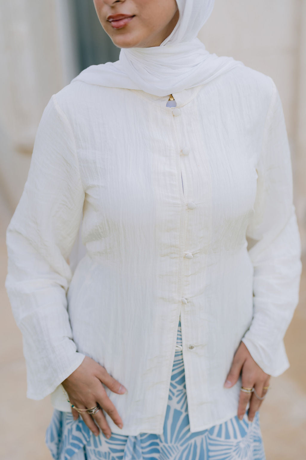 Crème Confetti Blouse