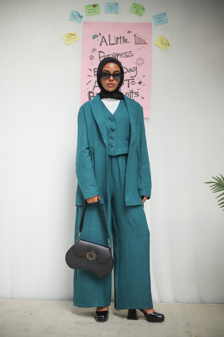 Teal Banker Vest