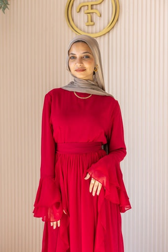 Maroon Belle Dress
