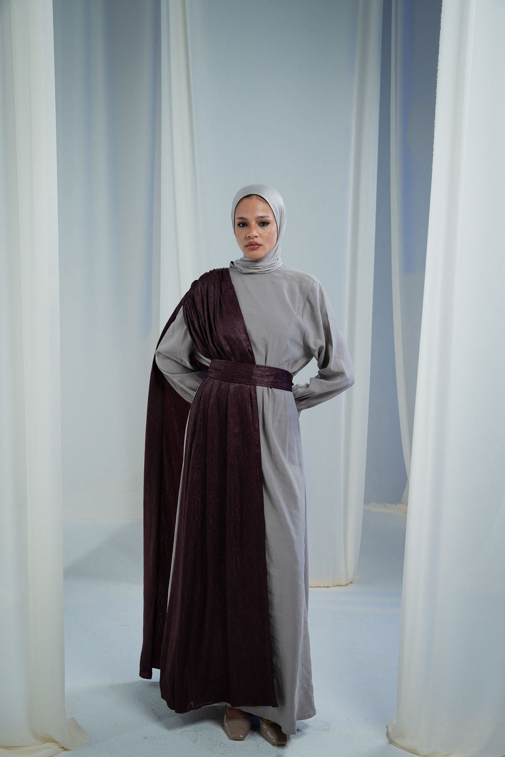 Greige Sham Abaya