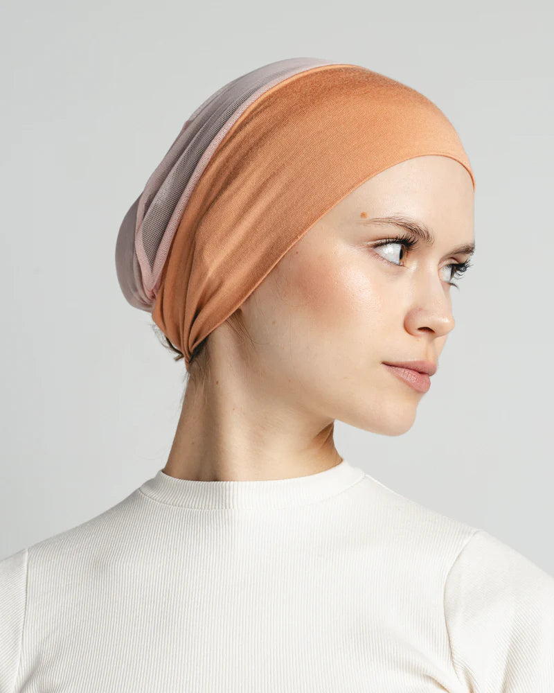 Peach Aura Mesh Bandana