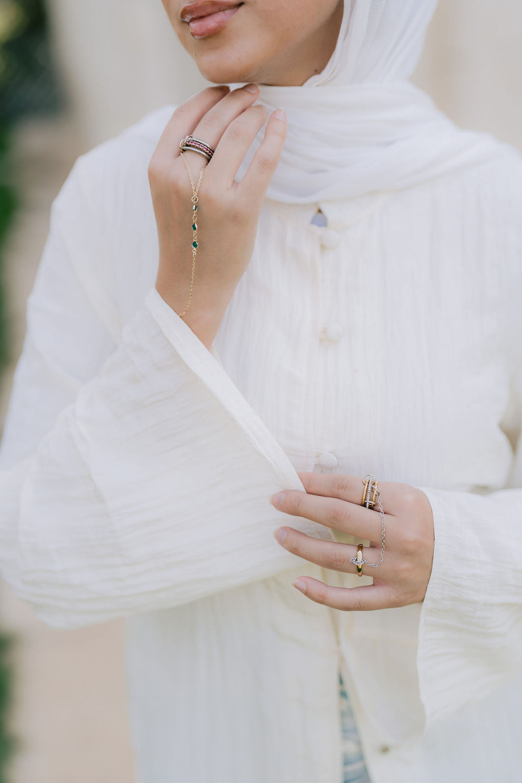 Crème Confetti Blouse