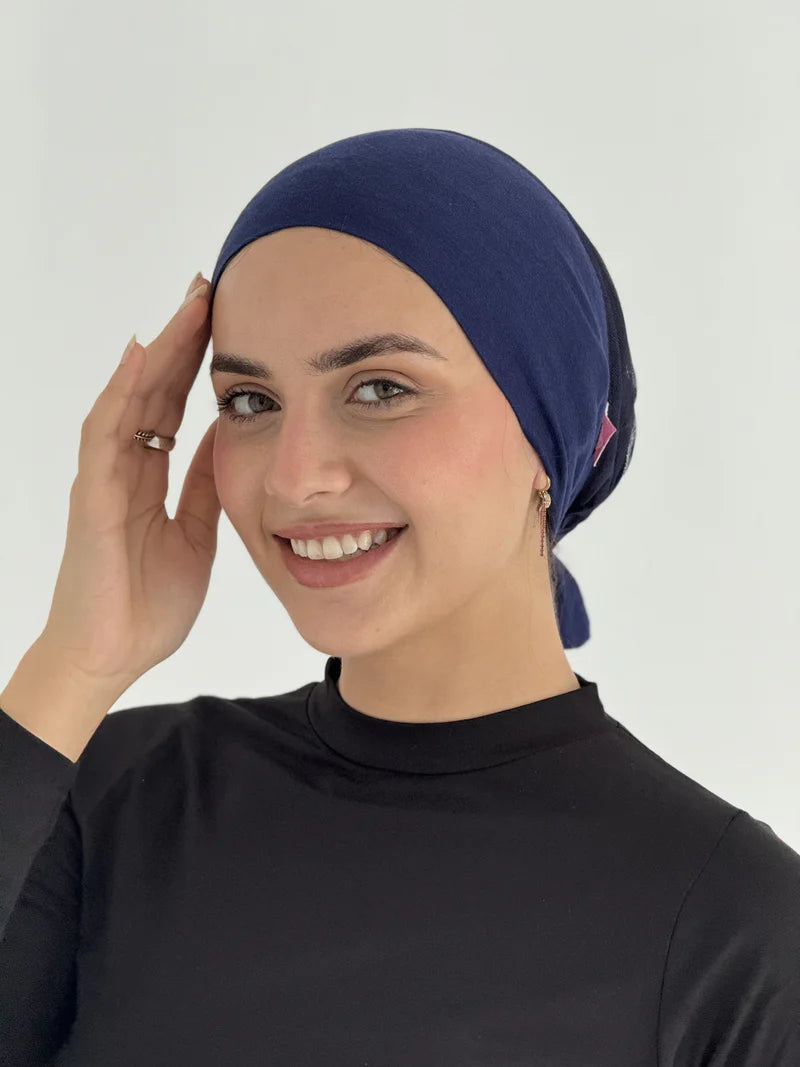 Dark Blue Aura Mesh Bandana