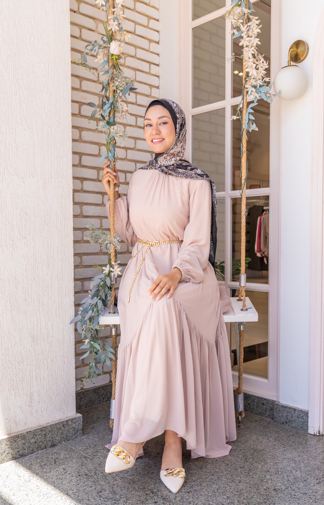 Beige Diana Dress