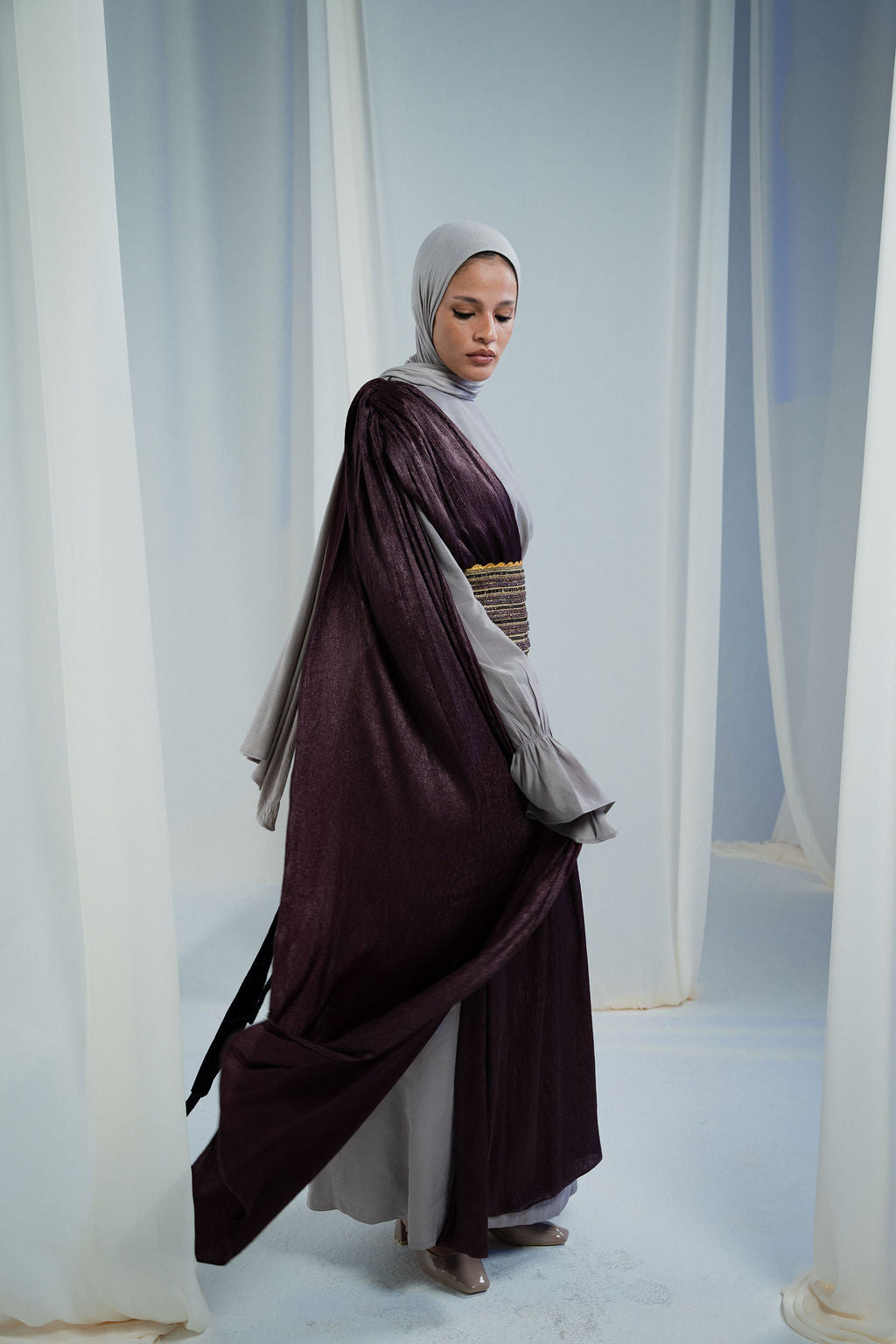Greige Sham Abaya