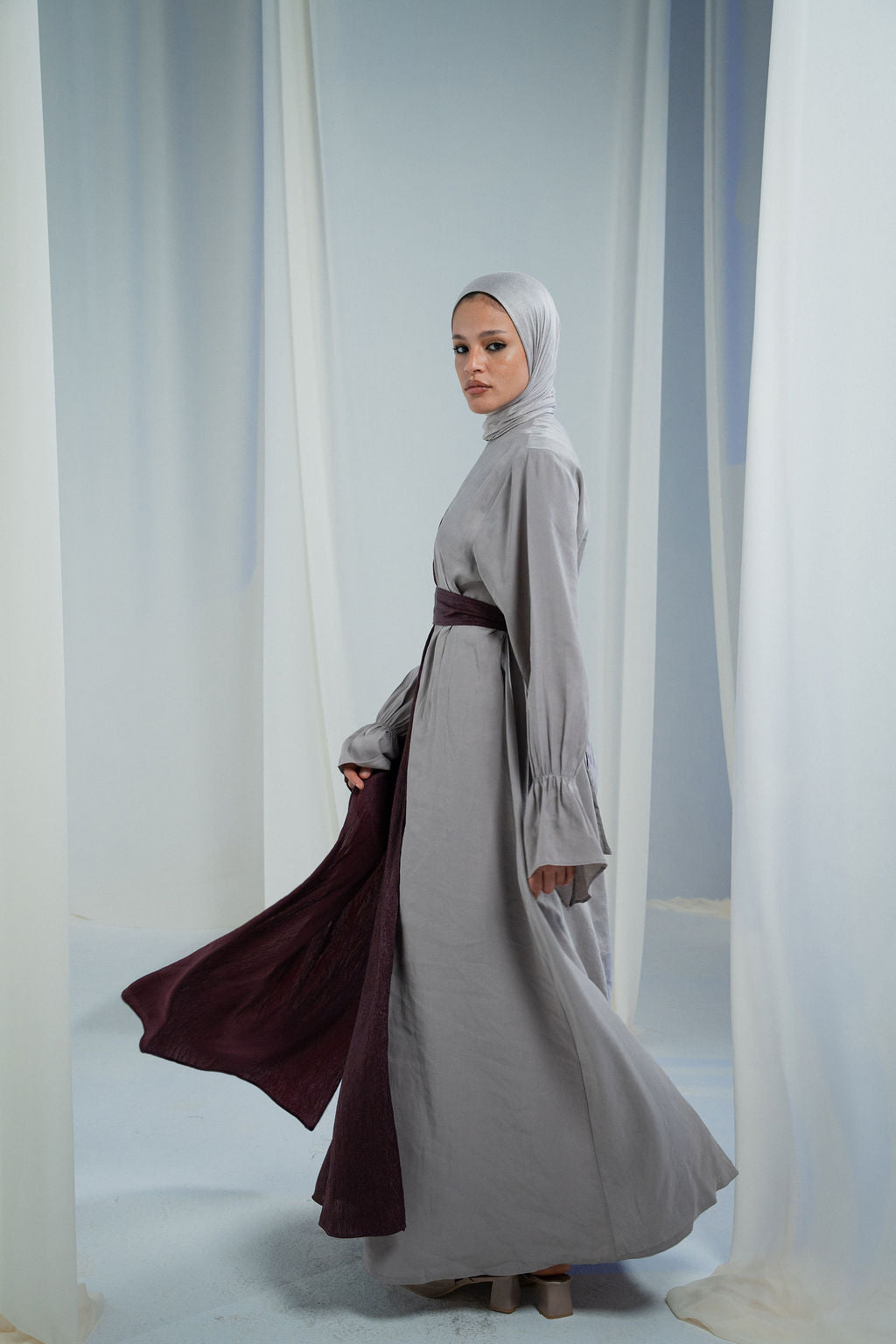 Greige Sham Abaya