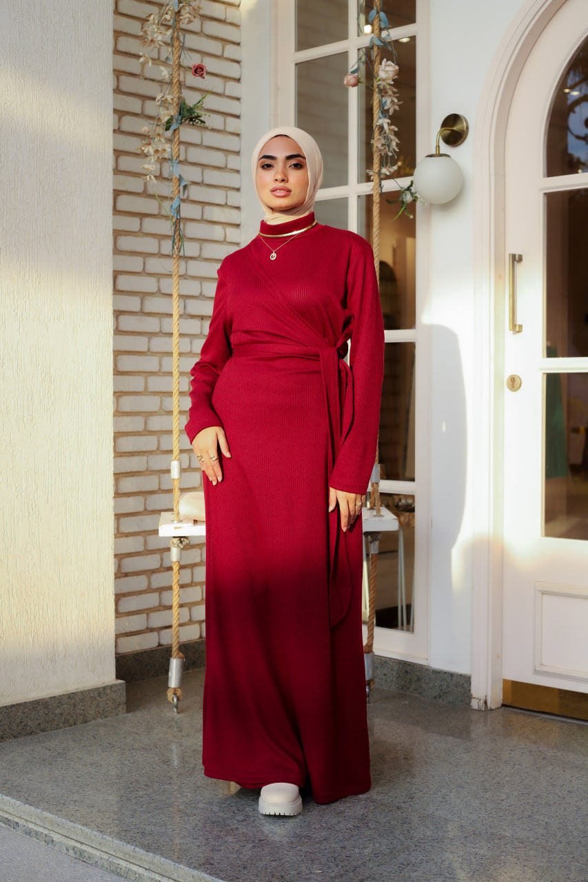 Oxblood Sadeel Dress