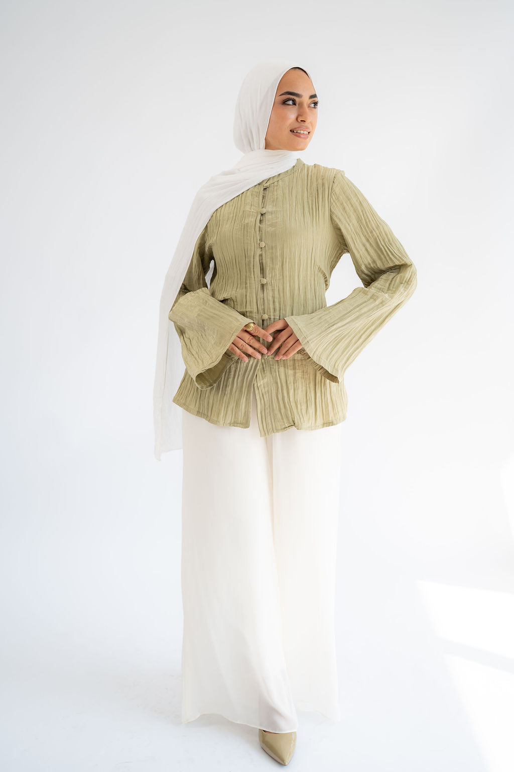 Olive Confetti Blouse