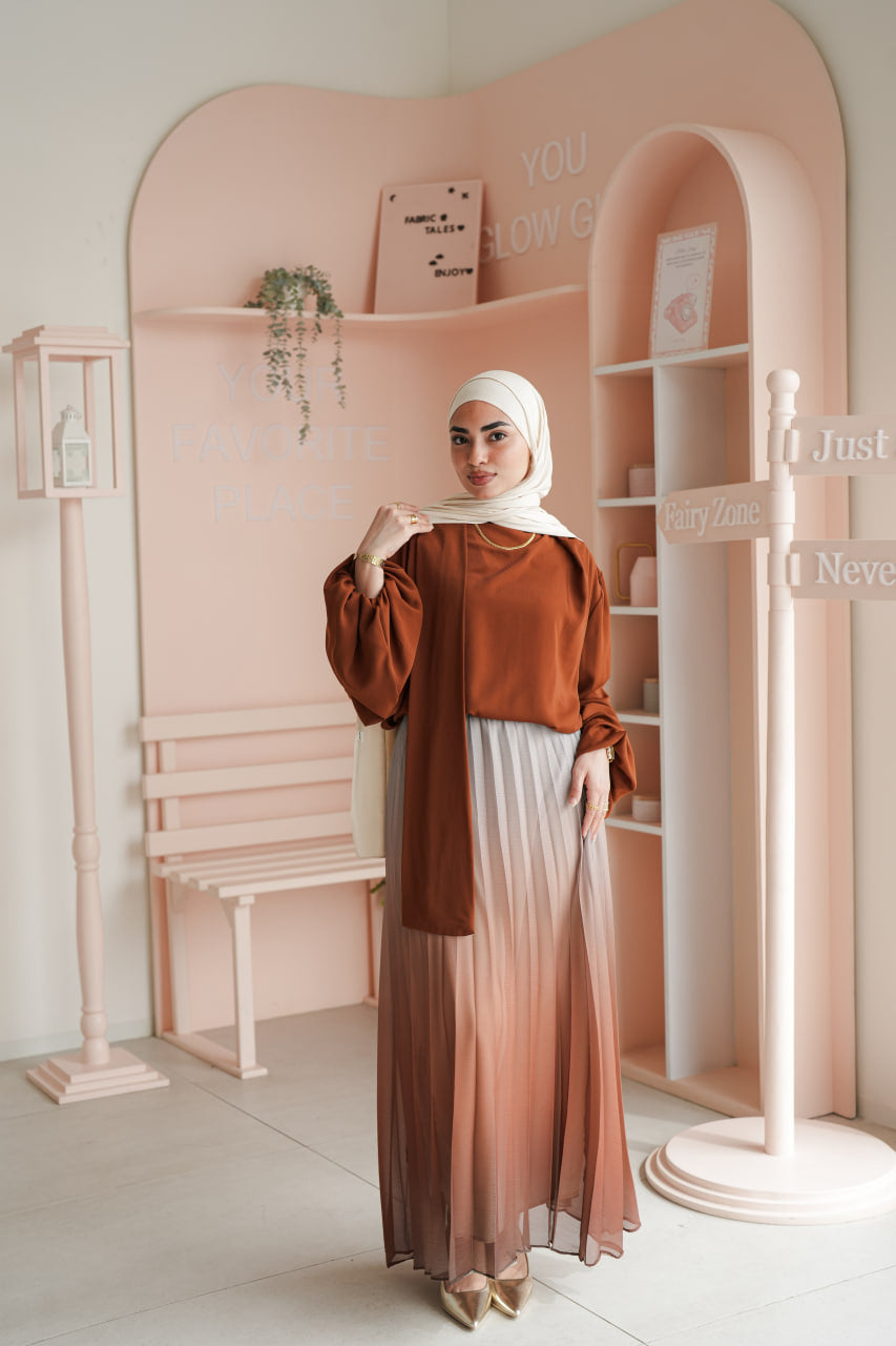 Camel Louvre Blouse