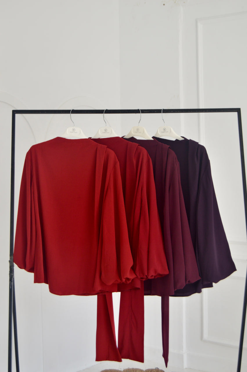 Eggplant Louvre Blouse