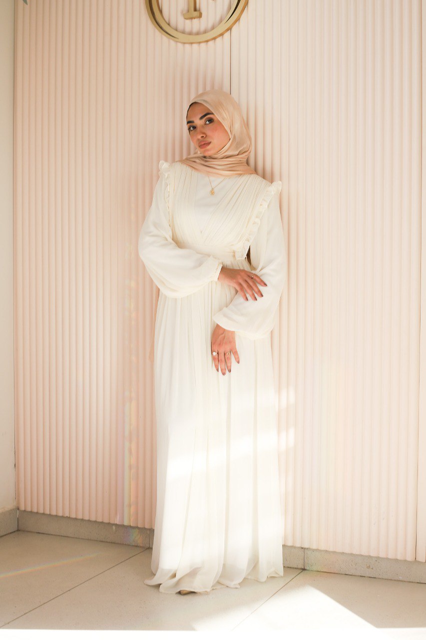 White Flowy Chiffon dress