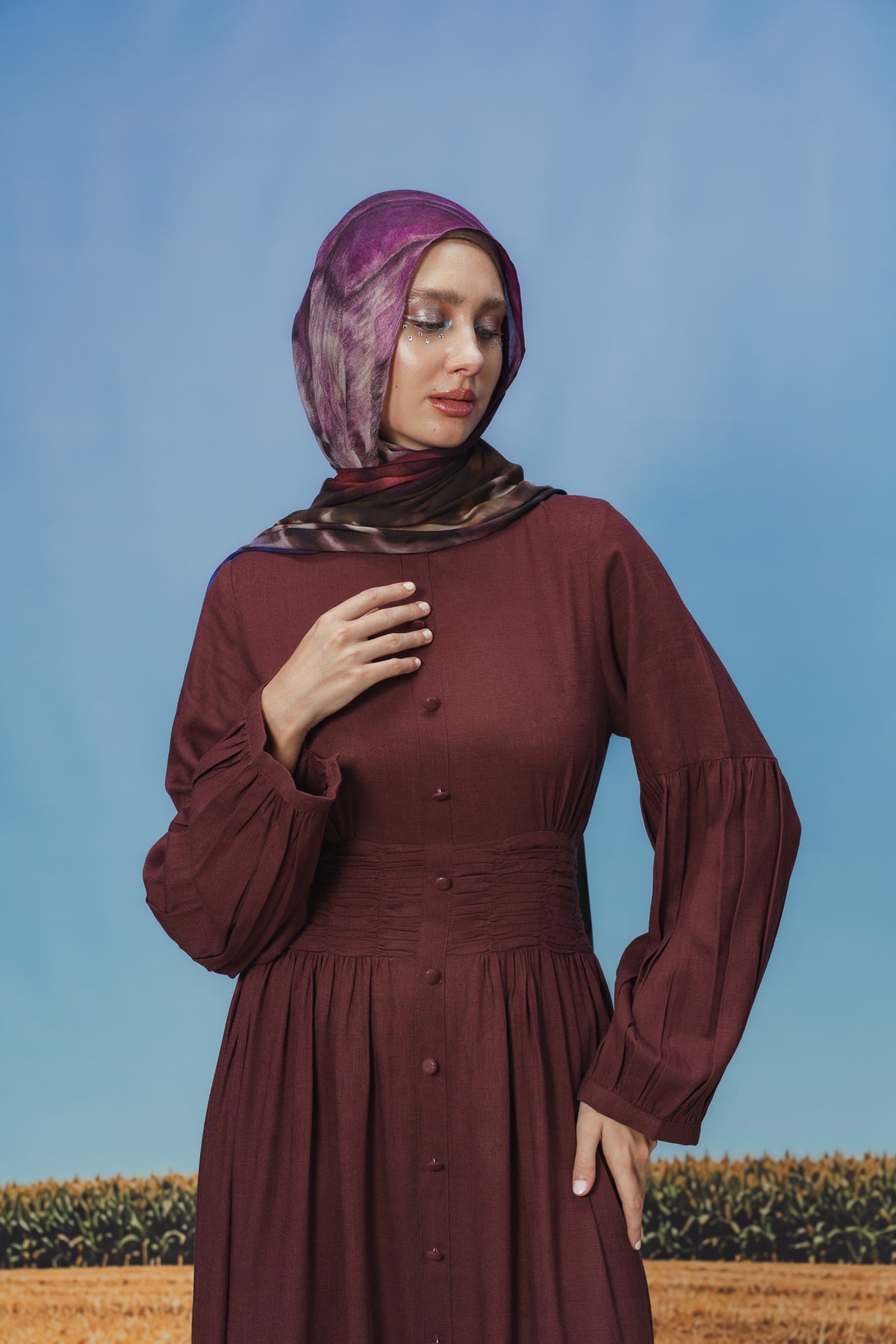 Berry Pilar Dress