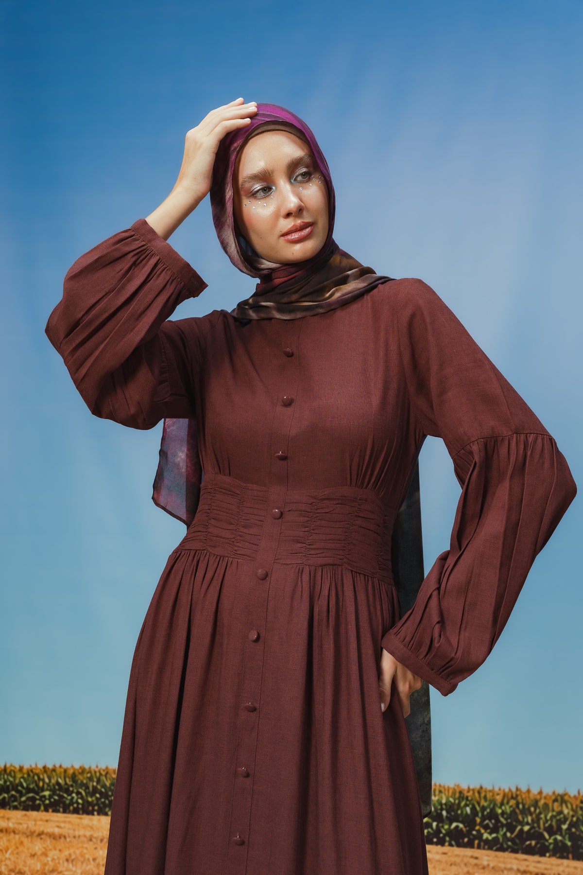 Berry Pilar Dress