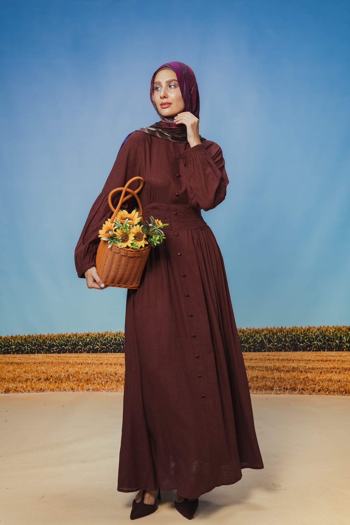 Berry Pilar Dress