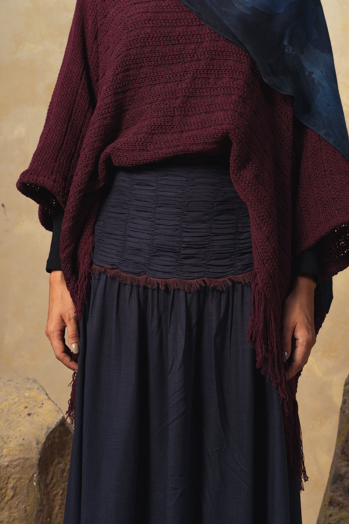Burgundy Verso Cape