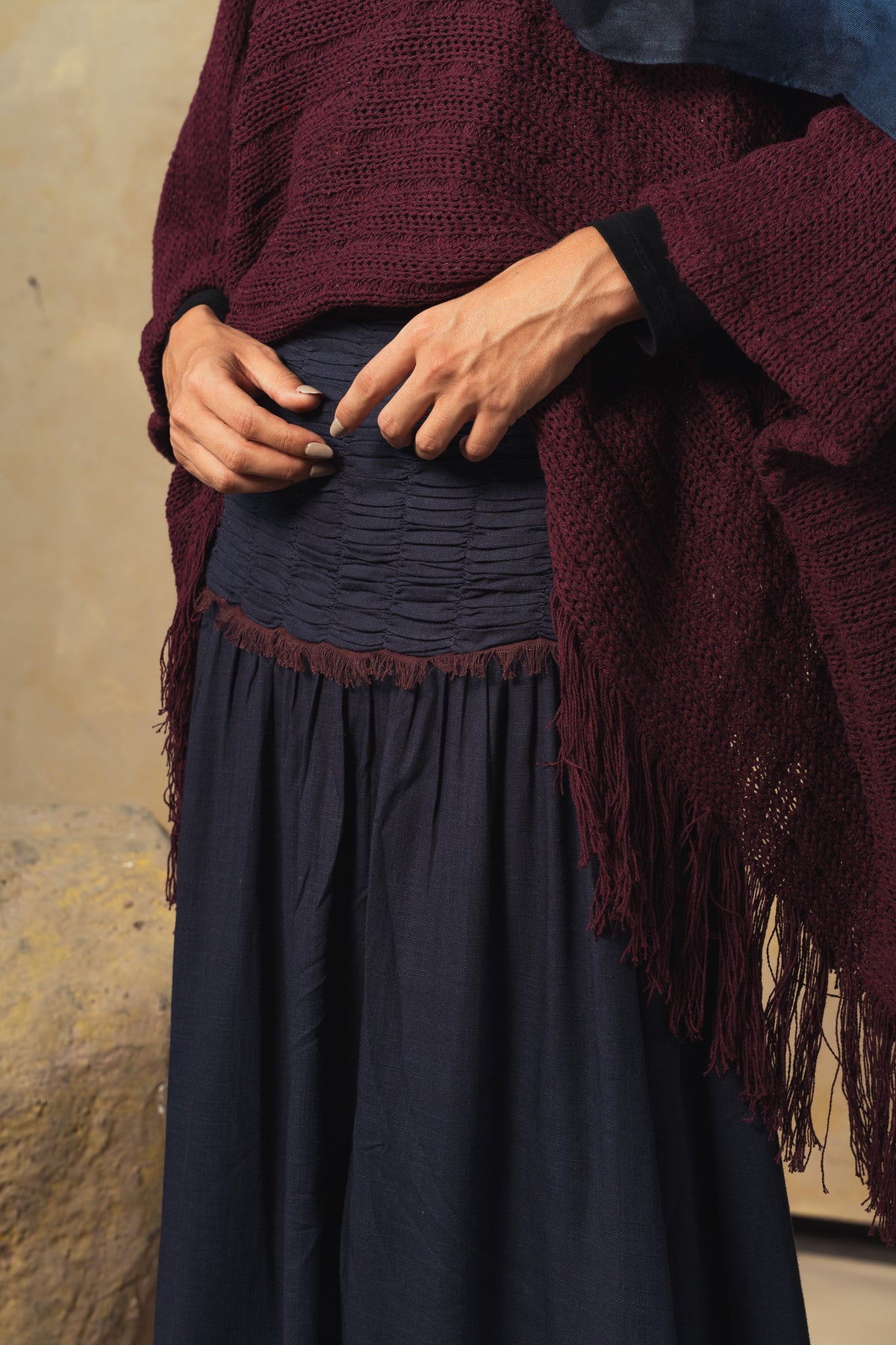 Burgundy Verso Cape