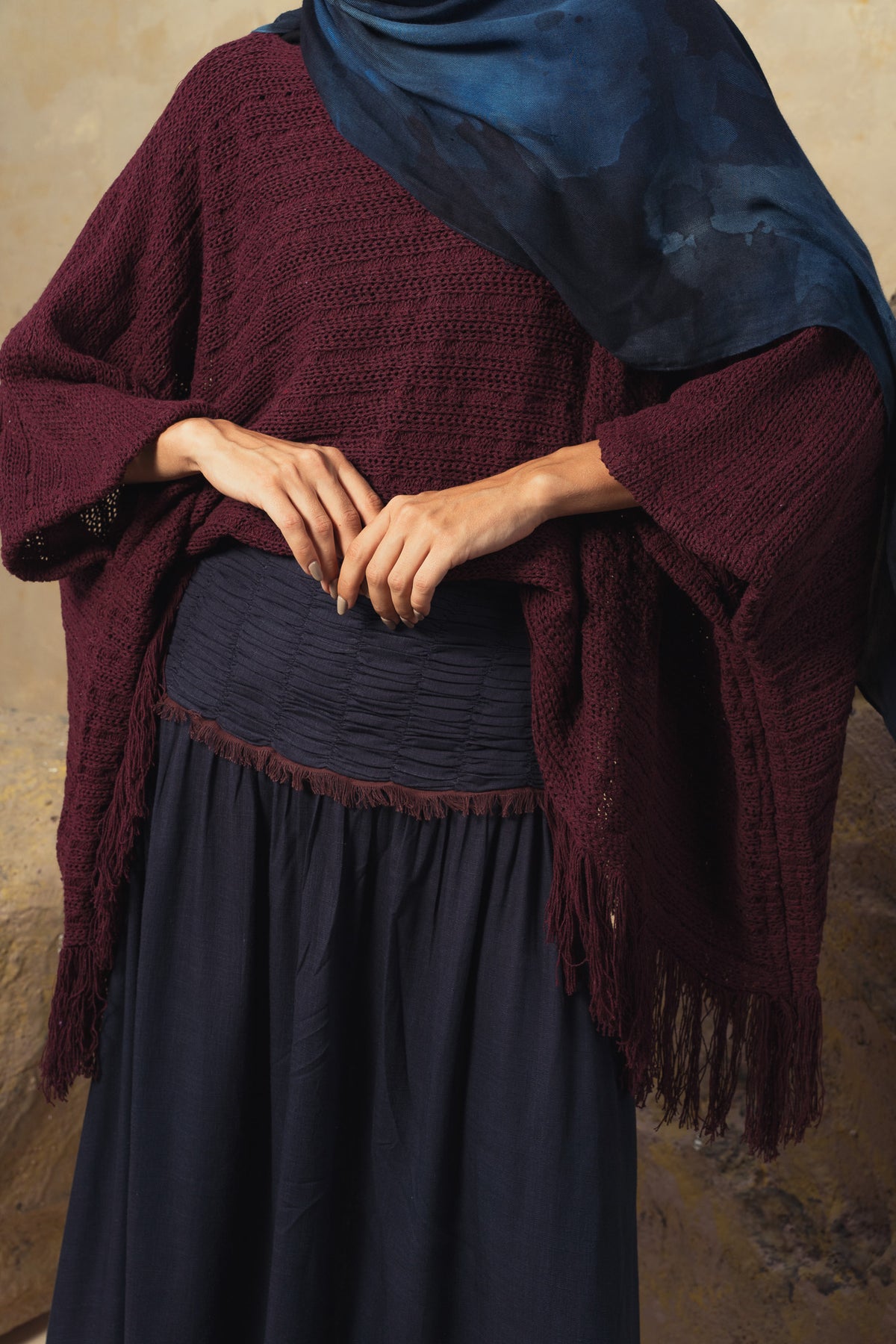 Burgundy Verso Cape