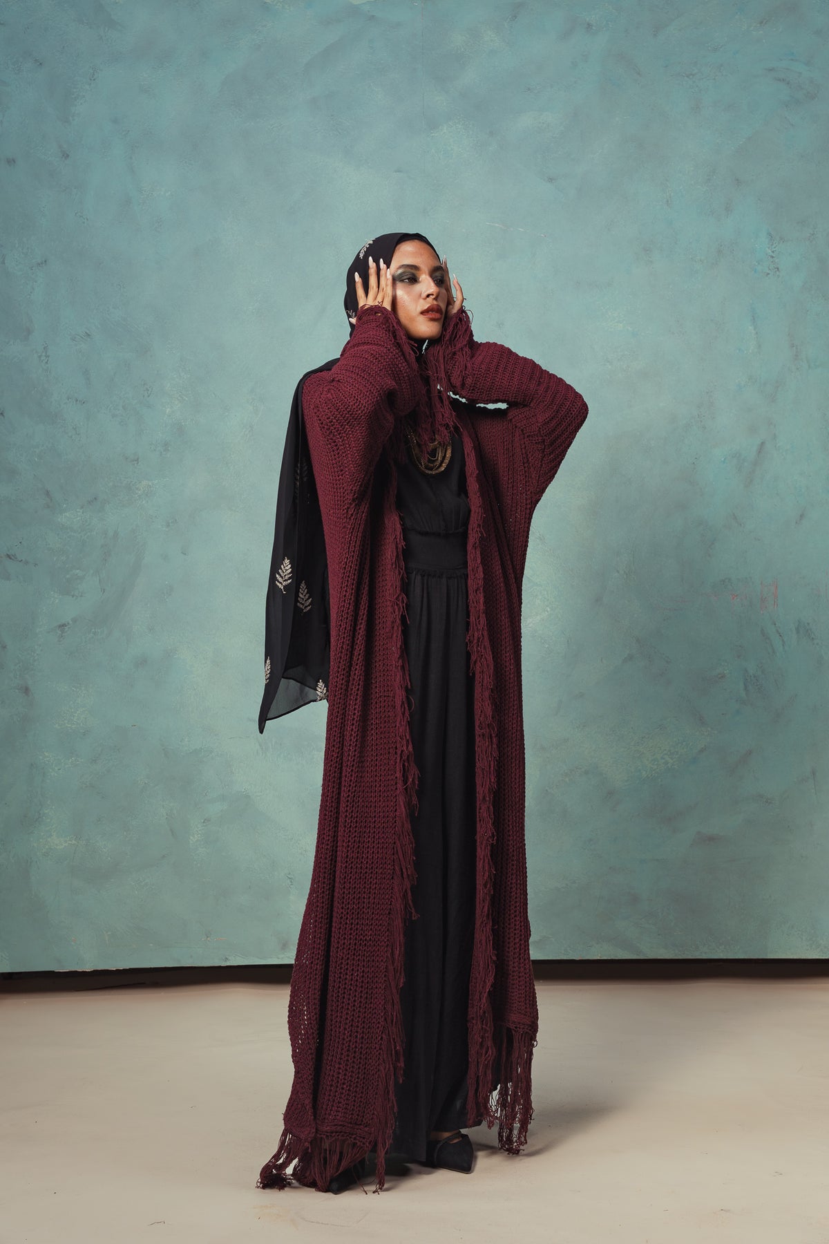 Burgundy Rhea Cardigan