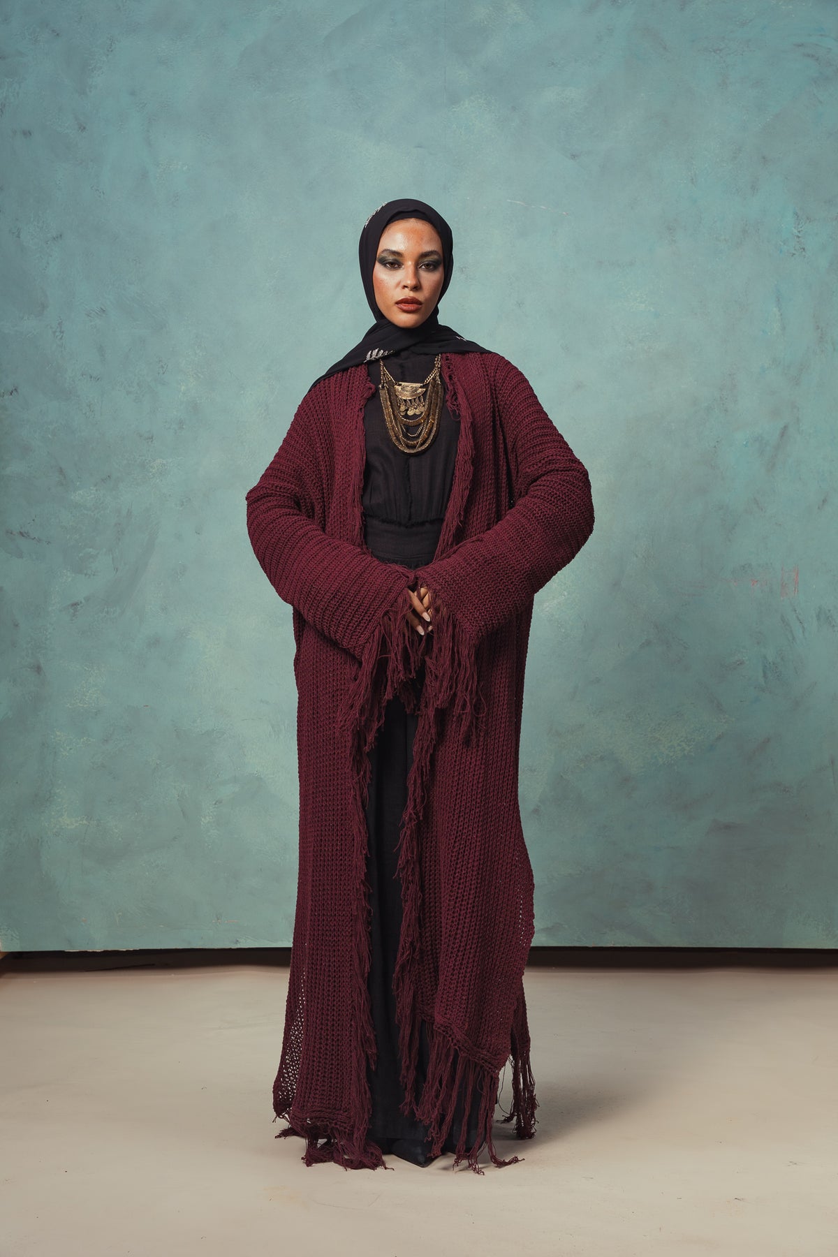 Burgundy Rhea Cardigan