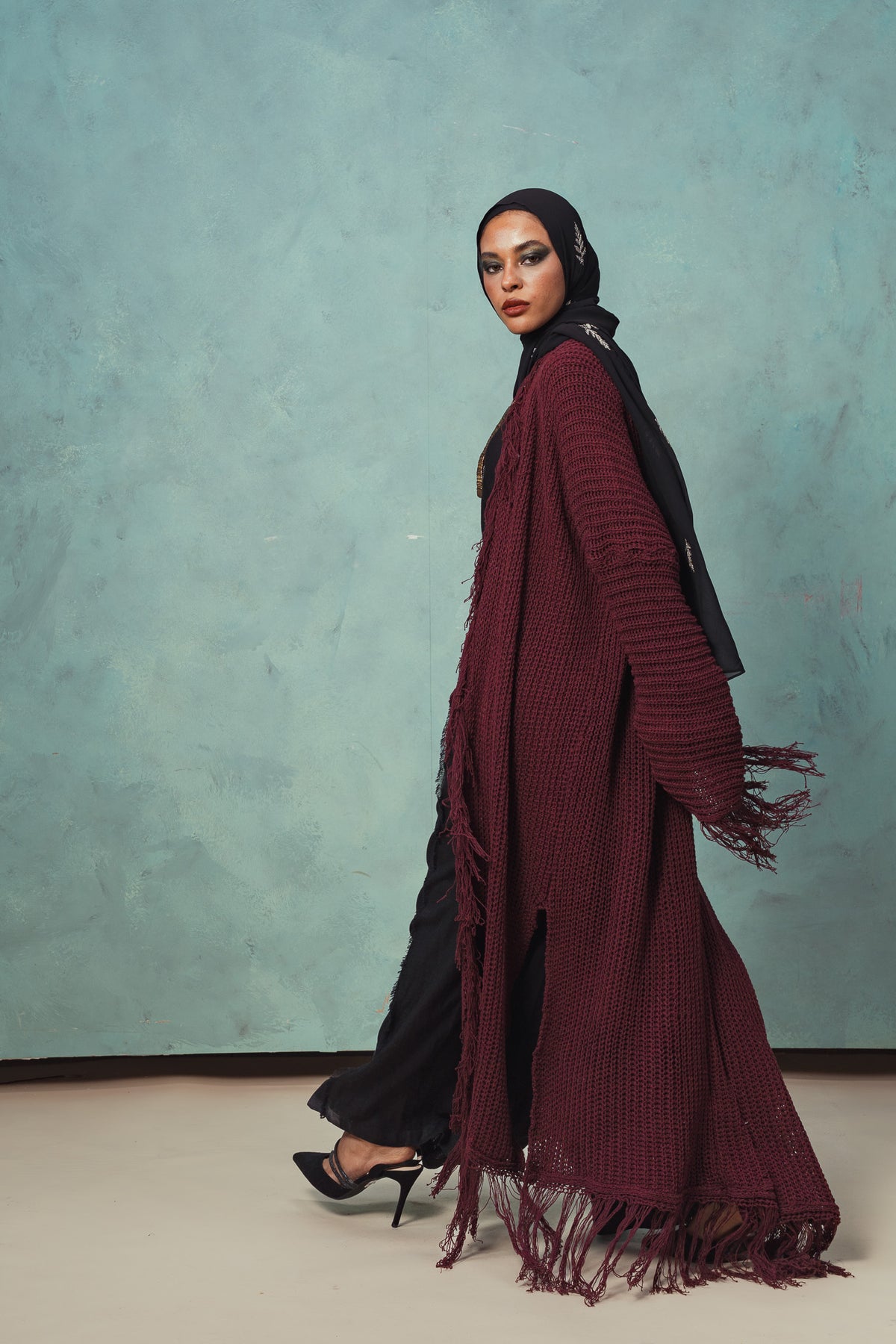 Burgundy Rhea Cardigan