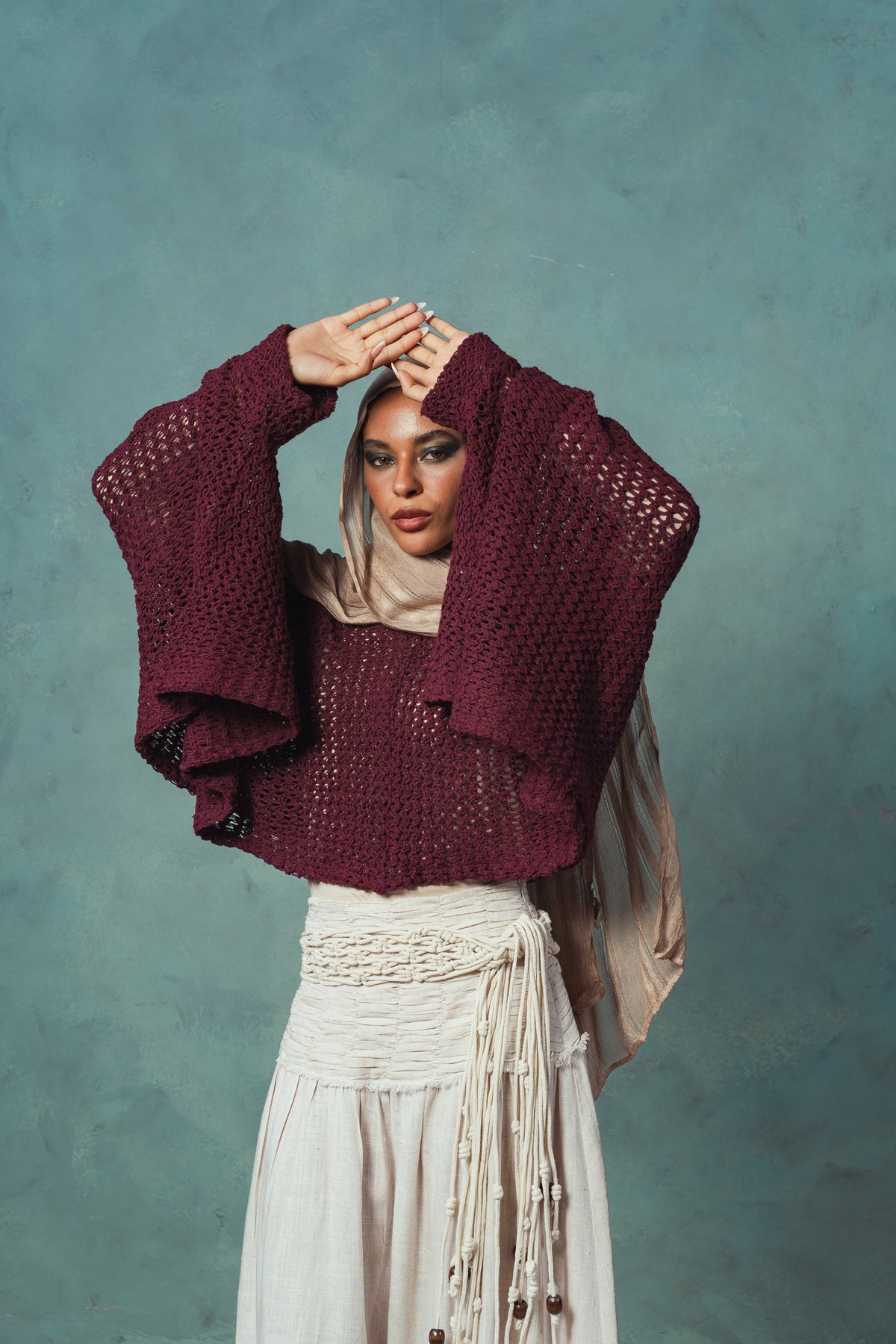 Burgundy Amaya Cape