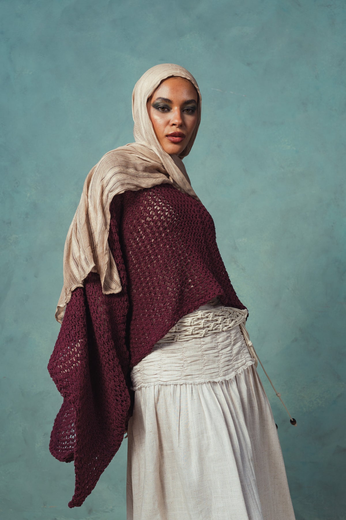 Burgundy Amaya Cape