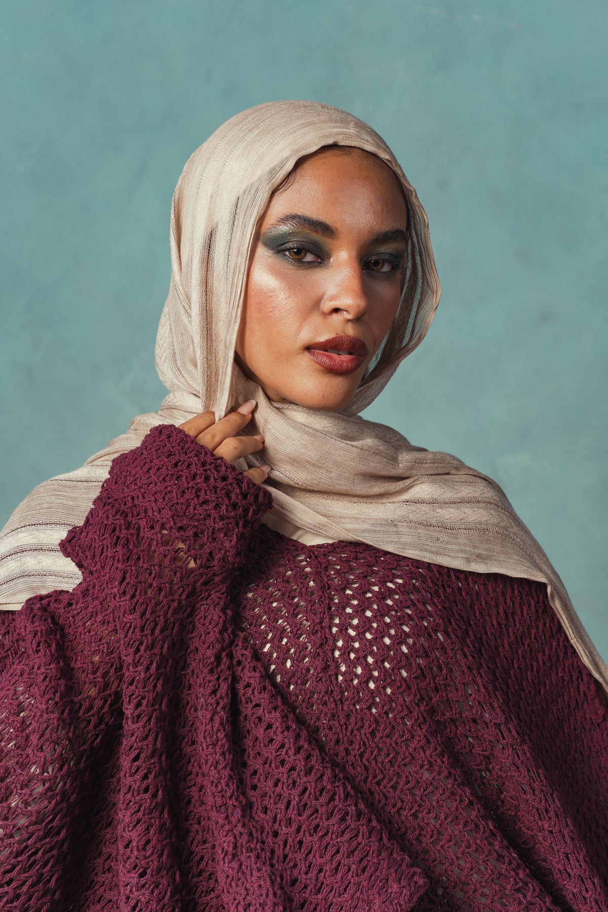 Burgundy Amaya Cape