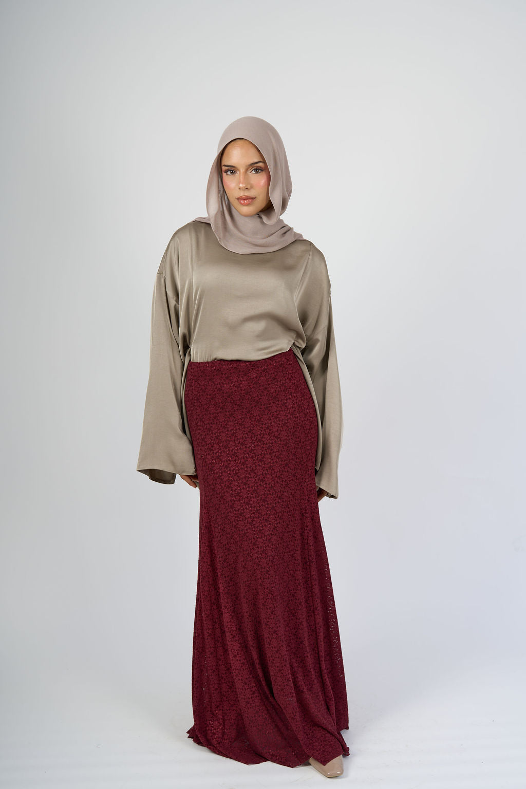 Maroon Oman Skirt