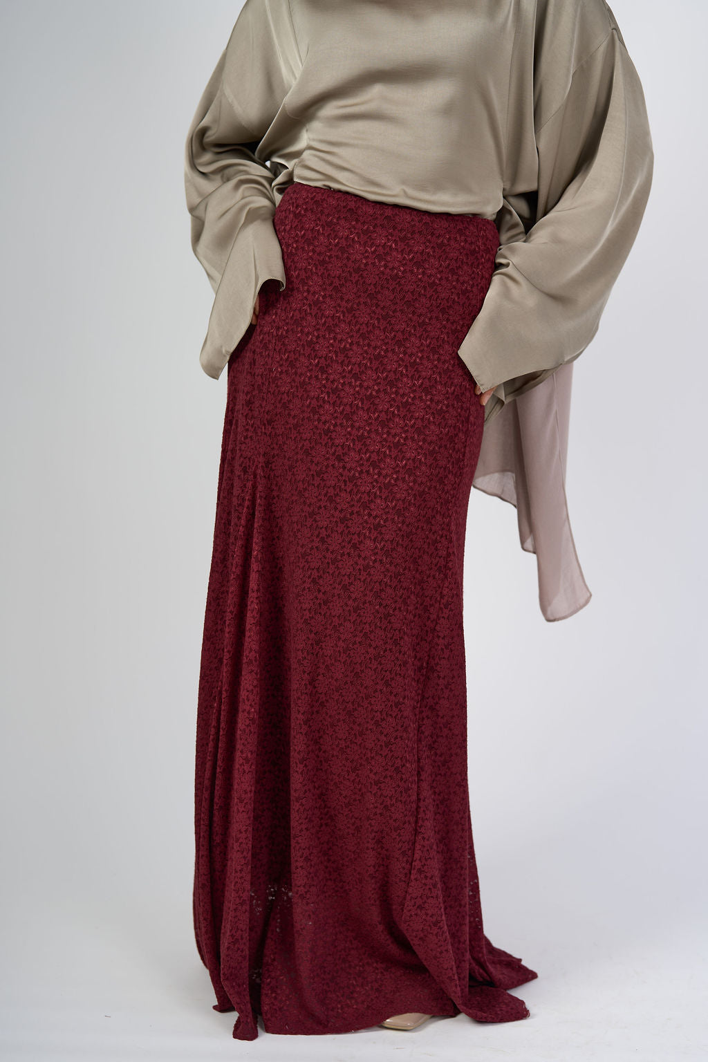 Maroon Oman Skirt