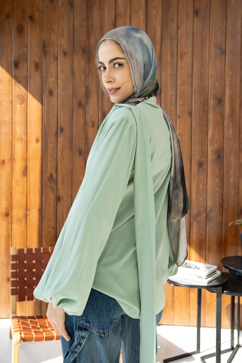 Mint Louvre Blouse