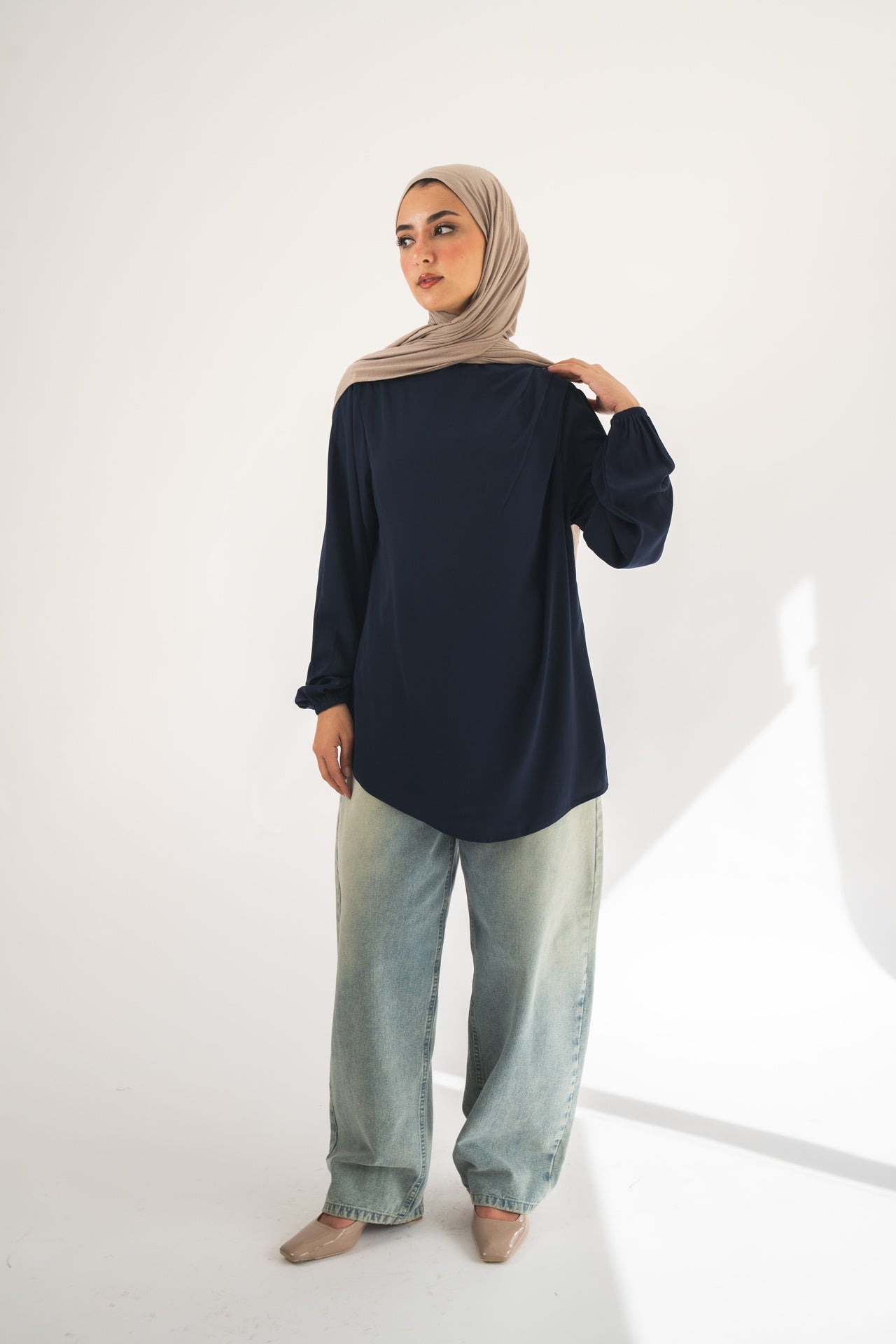 Navy Solana Blouse