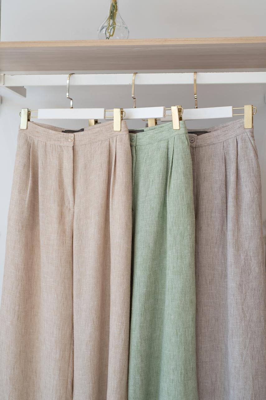Beige Office Pants