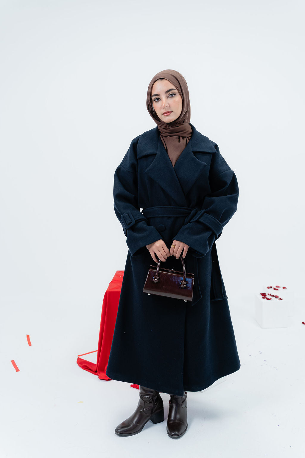 Navy Rue Trench Coat
