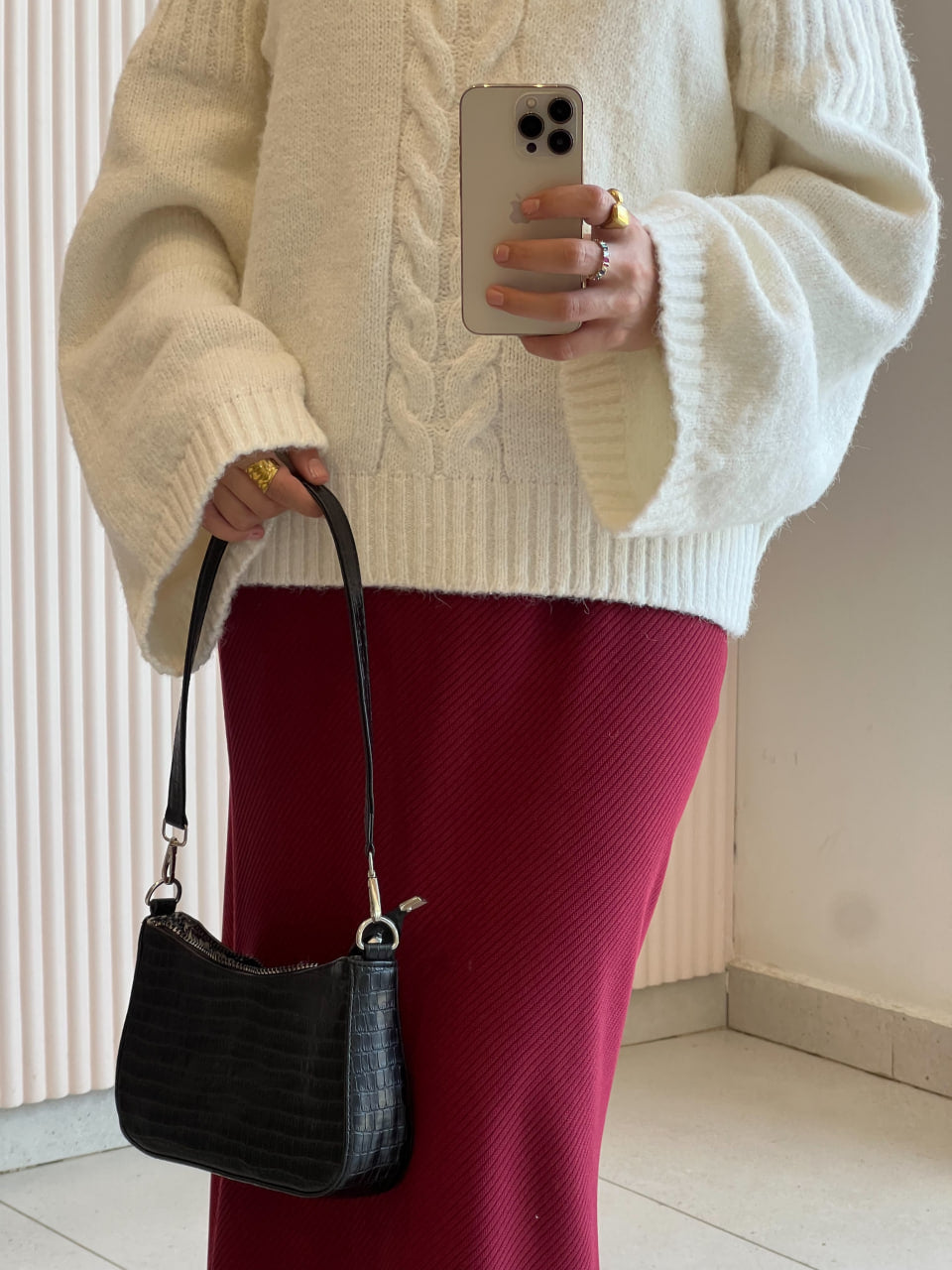 Oxblood Zyne Skirt