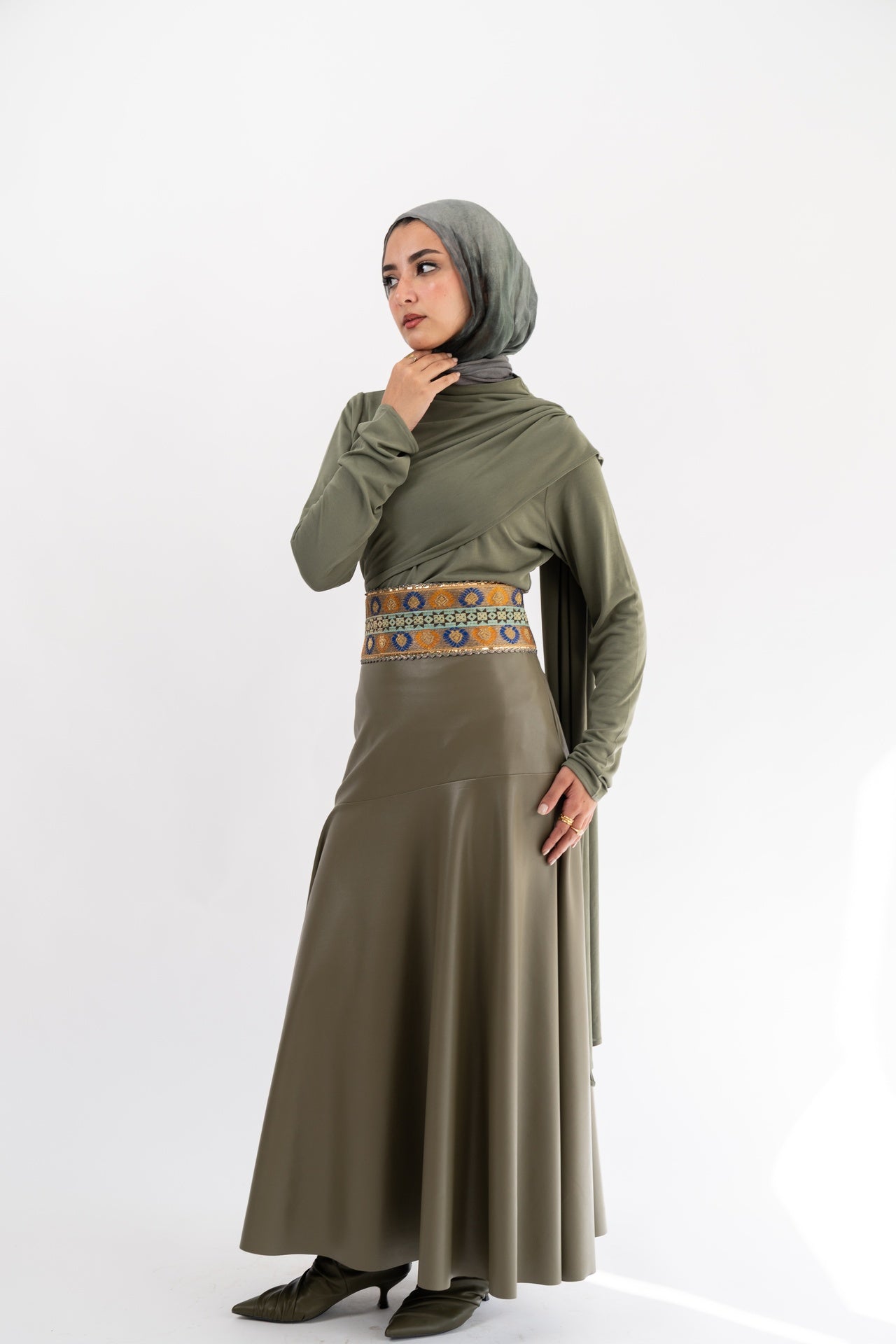 Olive Byblos Skirt