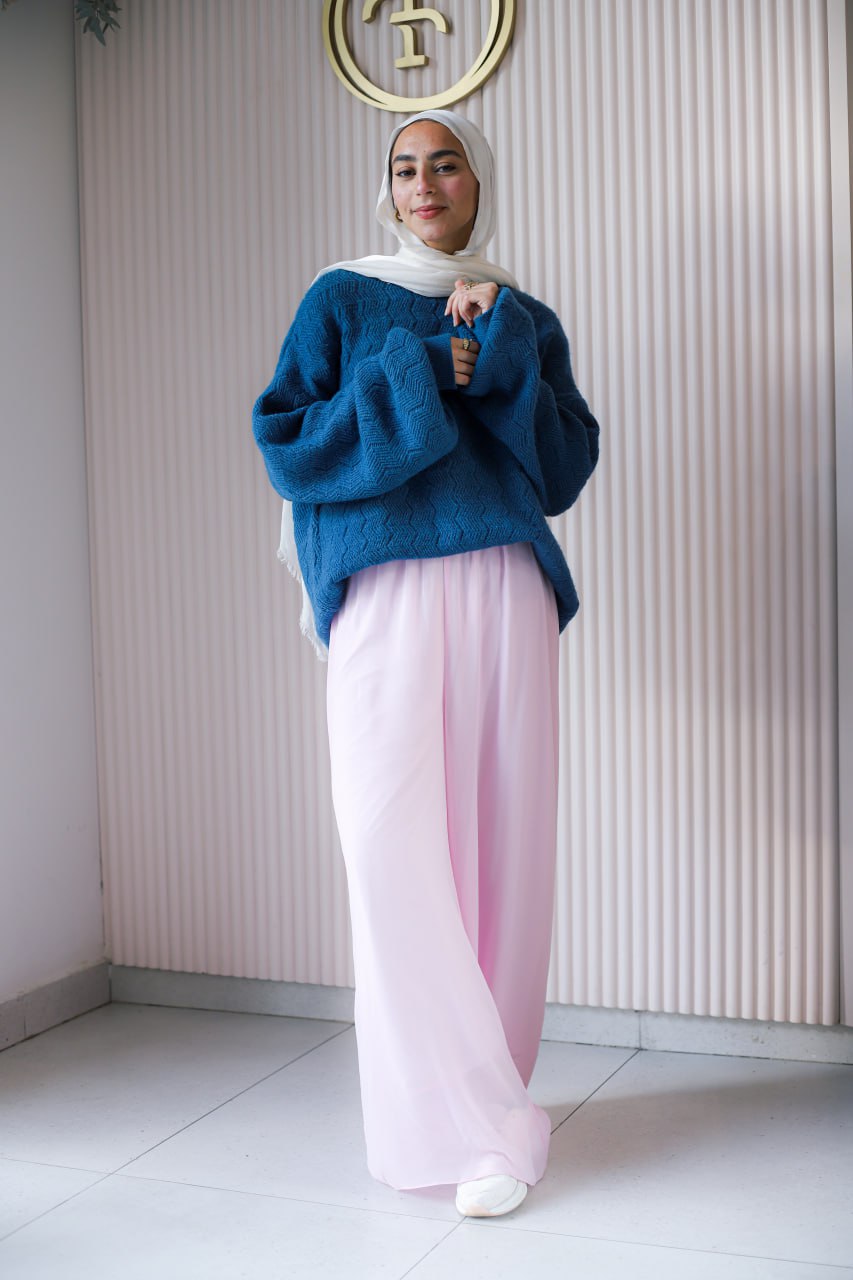 Pink Aura Chiffon Pants