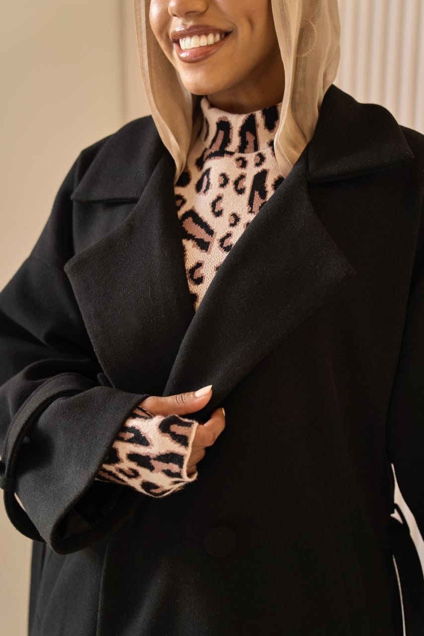 Black Rue Trench Coat