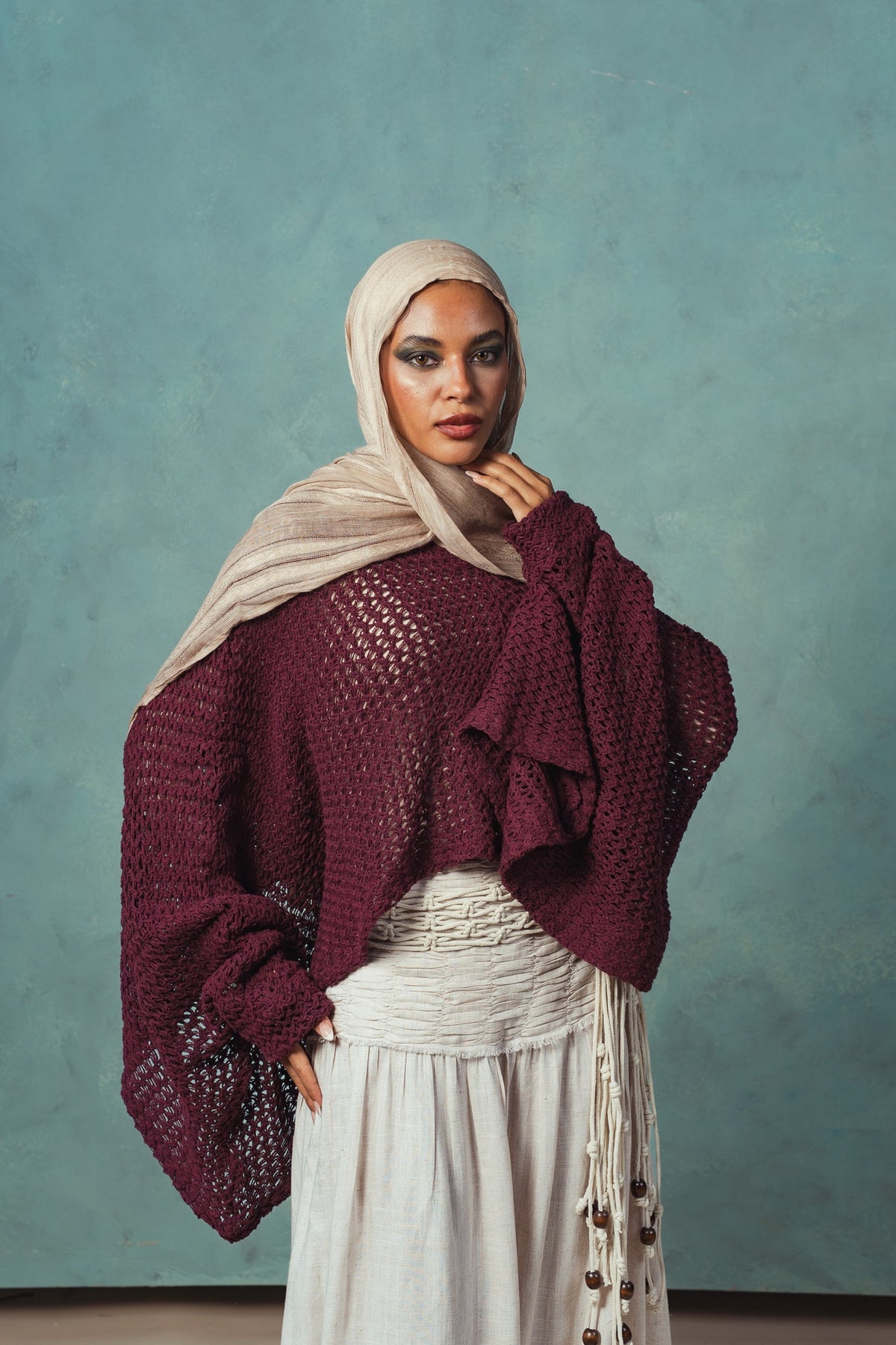 Burgundy Amaya Cape