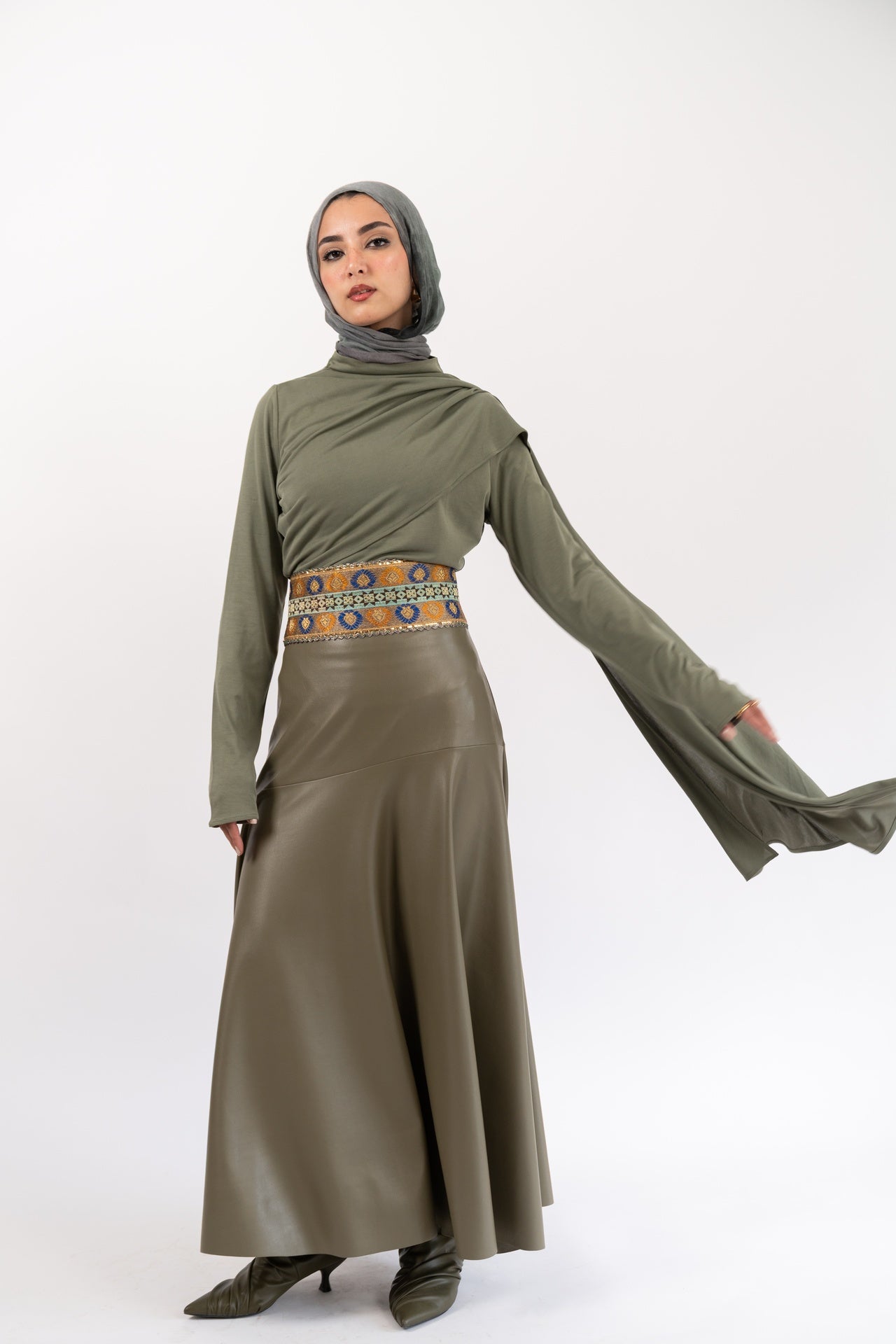 Olive Byblos Skirt