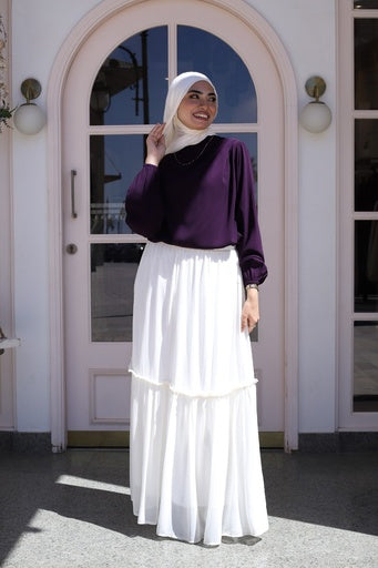 Eggplant Solana Blouse