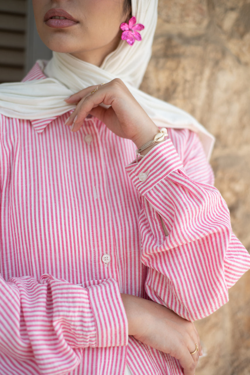 Pink Stripea Shirt